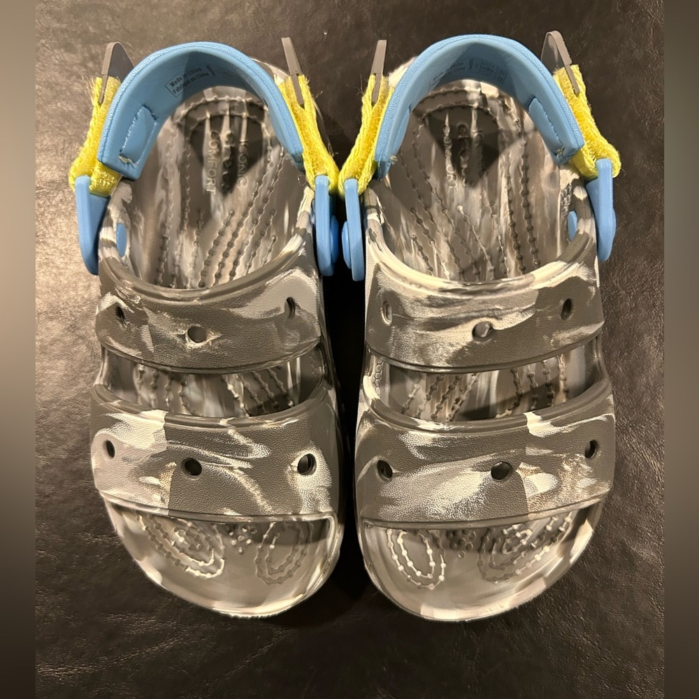 Crocs Kids Gray and White Sandals